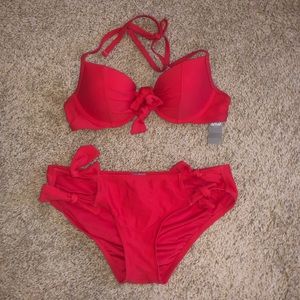 Aerie Red Bow swimsuit